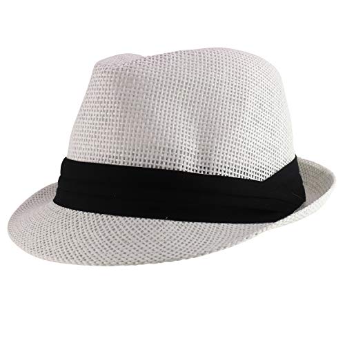 Trendy Apparel Shop Kid's Small Size Paper Woven Straw Summer Fedora