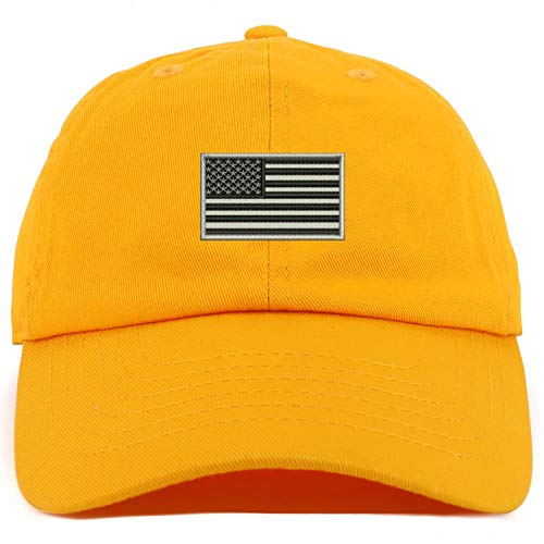 Trendy Apparel Shop Youth Sized Grey American Flag Embroidered Adjustable Unstructured Baseball Cap