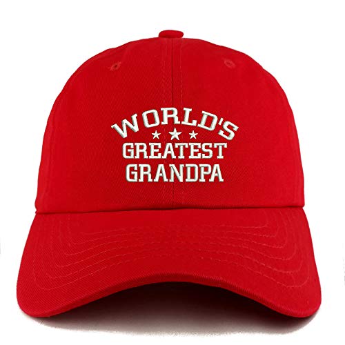 Trendy Apparel Shop World's Greatest Grandpa Solid Adjustable Unstructured Hat