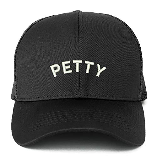 Trendy Apparel Shop XXL Petty Embroidered Structured Trucker Mesh Cap