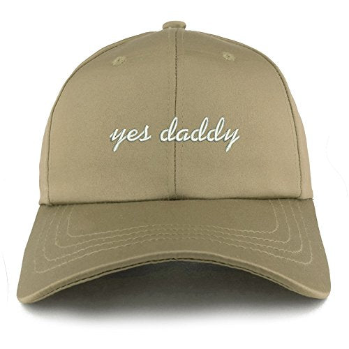 Trendy Apparel Shop Yes Daddy Embroidered Structured Satin Adjustable Cap