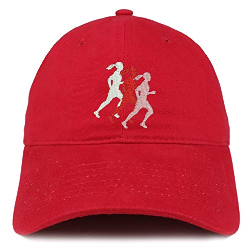Trendy Apparel Shop Female Runner Embroidered Soft Crown 100% Brushed Cotton Cap