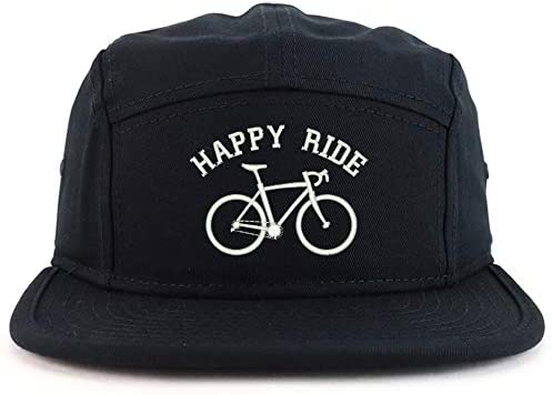 Trendy Apparel Shop Happy Ride Embroidered 5 Panel Racer Baseball Cap