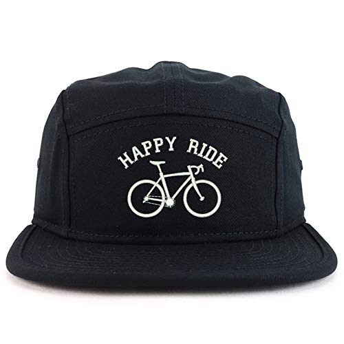 Trendy Apparel Shop Happy Ride Embroidered 5 Panel Racer Baseball Cap