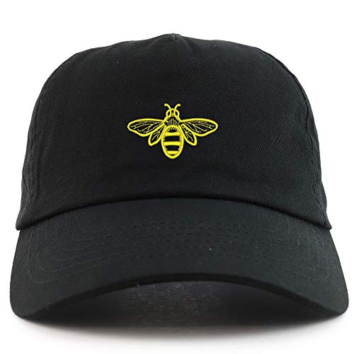 Trendy Apparel Shop Bee Embroidered 5 Panel Unstructured Soft Crown Baseball Cap