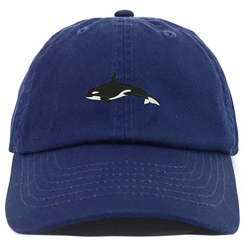 Trendy Apparel Shop Youth Sized Orca Killer Whale Embroidered Adjustable Unstructured Baseball Cap
