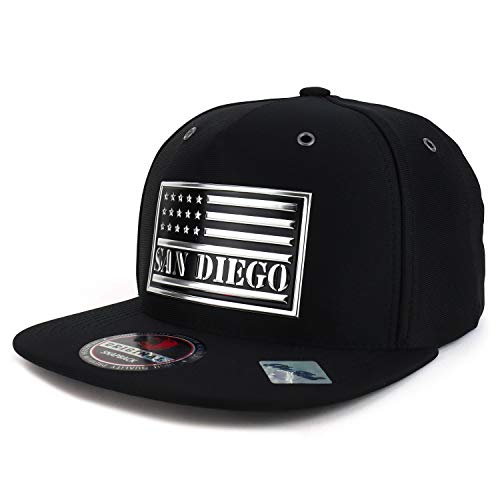 Trendy Apparel Shop High Frequency San Diego USA Flag Scuba Snapback Cap