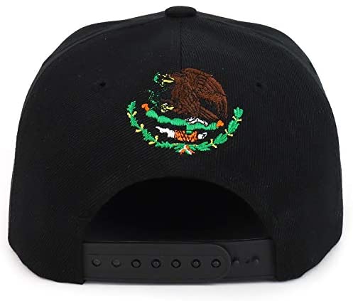 Trendy Apparel Shop Tri Hecho en Mexico Eagle Embroidered Flatbill Snapback Cap