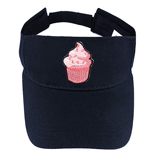 Trendy Apparel Shop Cupcake Patch Cotton Summer Visor Cap