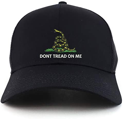 Trendy Apparel Shop Don't Tread on Me Embroidered Mesh Back Baseball Cap