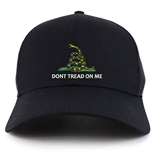 Trendy Apparel Shop Don't Tread on Me Embroidered Mesh Back Baseball Cap