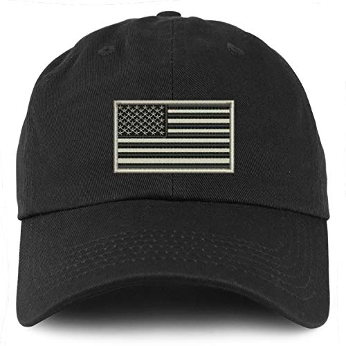 Trendy Apparel Shop Youth Grey American Flag Unstructured Cotton Baseball Cap