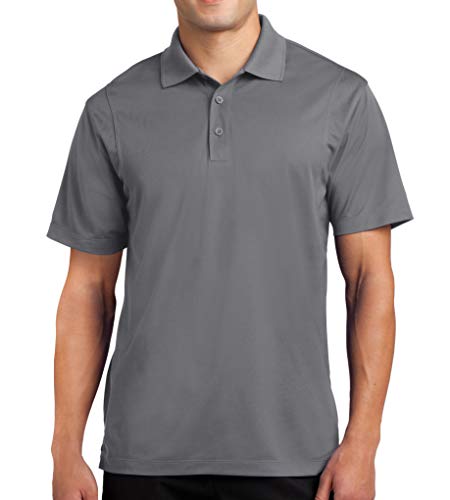 Trendy Apparel Shop Smooth Micropique Moisture-Wicking Polyester Men's Polo Big and Tall Shirt