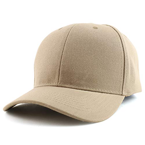 Trendy Apparel Shop Oversized Big XXL Structured Plain Baseball Cap