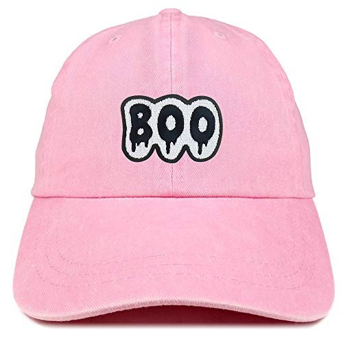 Trendy Apparel Shop Boo Patch Pigment Dyed Washed Baseball Cap