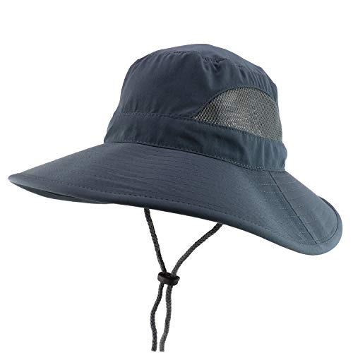 Trendy Apparel Shop XXL Oversized Summer Shade Wide Brim Mesh Bucket Hat