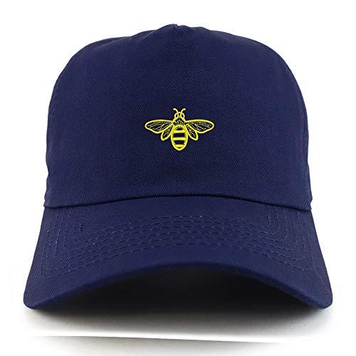 Trendy Apparel Shop Bee Embroidered Unstructured 5 Panel Dad Baseball Cap