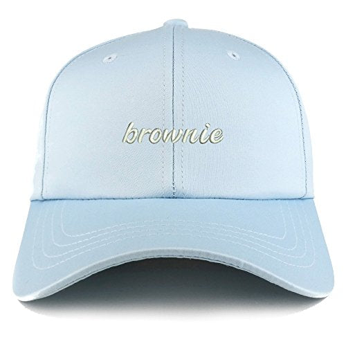 Trendy Apparel Shop Brownie Embroidered Structured Satin Adjustable Cap