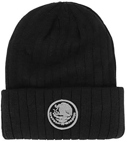 Trendy Apparel Shop Mexico Coat of Arms Embroidered 3M Thinsulate Cuff Beanie