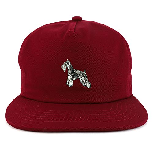 Trendy Apparel Shop Miniature Schnauzer Dog Unstructured 5 Panel Flatbill Cap
