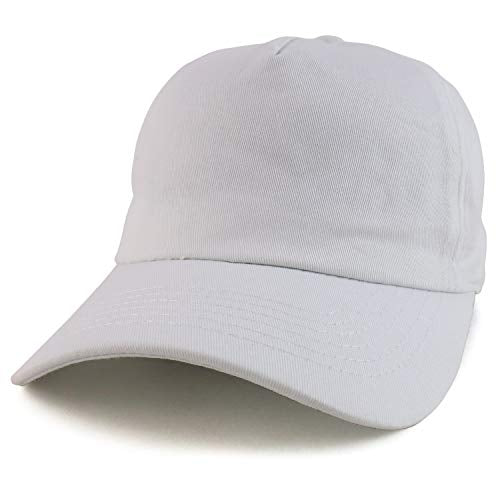 Trendy Apparel Shop Plain Solid Cotton Unstructured 5 Panel Dad Baseball Cap