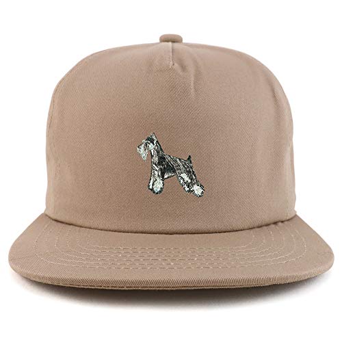 Trendy Apparel Shop Miniature Schnauzer Dog Unstructured 5 Panel Flatbill Cap