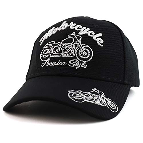 Trendy Apparel Shop 3D Motorcycle America Style Embroidery Baseball Cap
