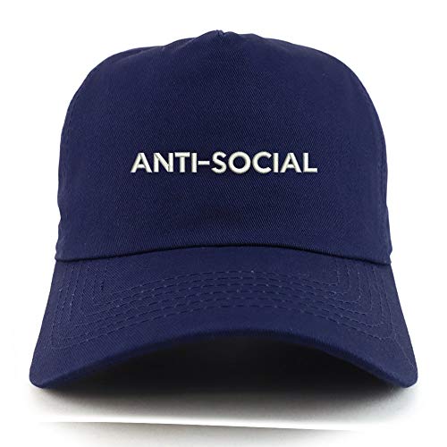Trendy Apparel Shop Anti Social Cotton Unstructured 5 Panel Dad Baseball Cap