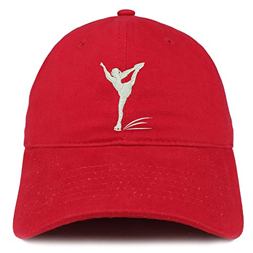 Trendy Apparel Shop Figure Skater Embroidered Soft Crown 100% Brushed Cotton Cap