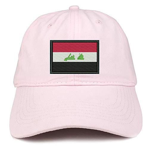 Trendy Apparel Shop Flag of Iraq Embroidered Soft Crown 100% Brushed Cotton Cap