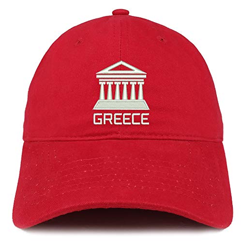 Trendy Apparel Shop Greece Embroidered Soft Crown 100% Brushed Cotton Cap