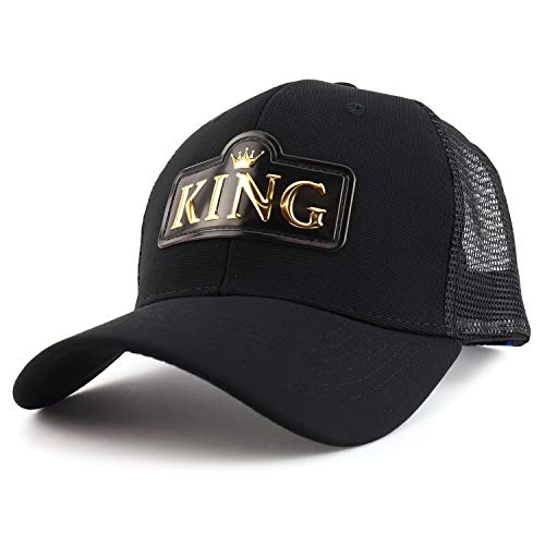 Trendy Apparel Shop High Frequency King Patch Trucker Mesh Baseball Cap