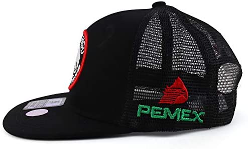 Trendy Apparel Shop Cities of Mexico Embroidered Flatbill Trucker Mesh Snapback Baseball Cap