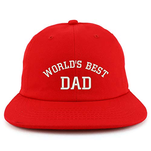 Trendy Apparel Shop World's Best Dad Embroidered Low Profile Cotton Snapback Cap