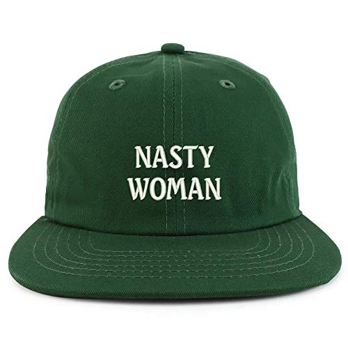 Trendy Apparel Shop Nasty Woman Embroidered Low Profile Cotton Snapback Cap