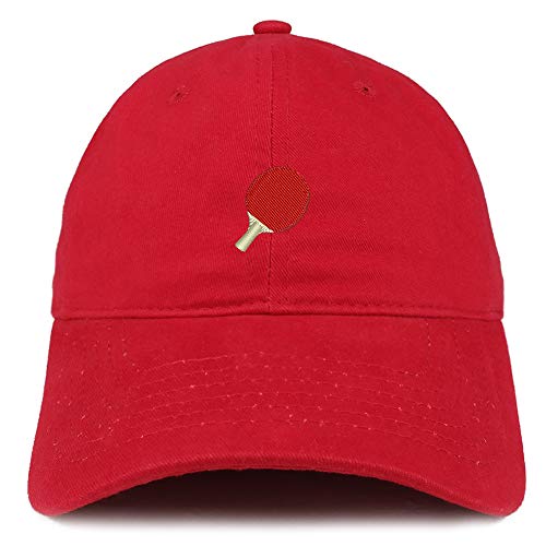 Trendy Apparel Shop Ping Pong Embroidered Soft Crown Brushed Cotton Cap