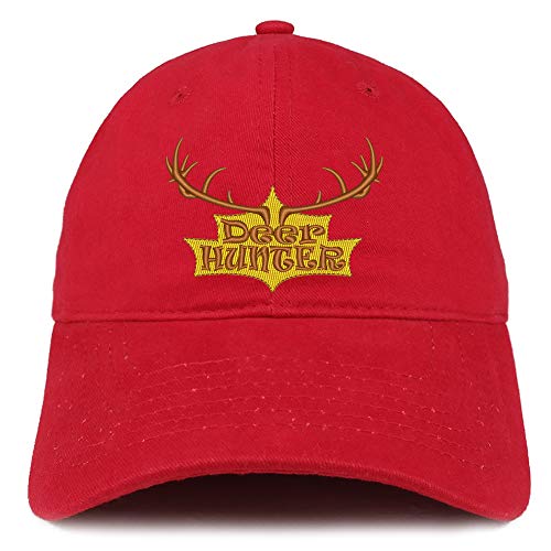 Trendy Apparel Shop Deer Hunter Embroidered Brushed Cotton Cap