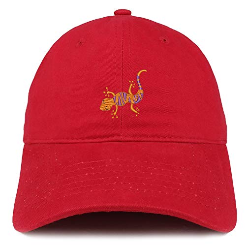 Trendy Apparel Shop Lizard Embroidered Soft Crown 100% Brushed Cotton Cap