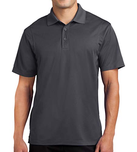 Trendy Apparel Shop Smooth Micropique Moisture-Wicking Polyester Men's Polo Big and Tall Shirt