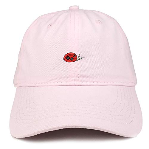 Trendy Apparel Shop Ladybug Embroidered Unstructured Cotton Dad Hat