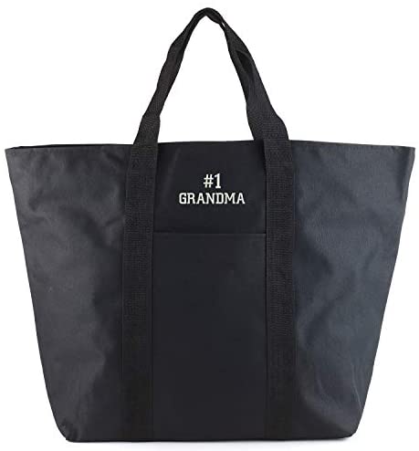 Trendy Apparel Shop Number #1 Grandma Embroidred All Purpose Durable Large Tote Bag