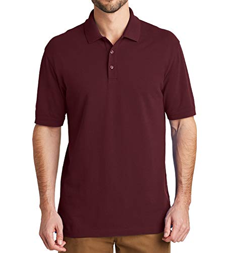Trendy Apparel Shop Cotton Modern Fit Shrink and Wrinkle Resistant Soft Smooth Durable Men's Polo Big and Tall Shirt