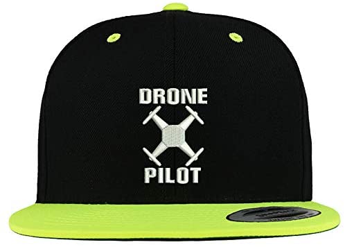 Trendy Apparel Shop Flexfit Drone Operator Pilot Embroidered Premium 2-Tone Flatbill Snapback Cap