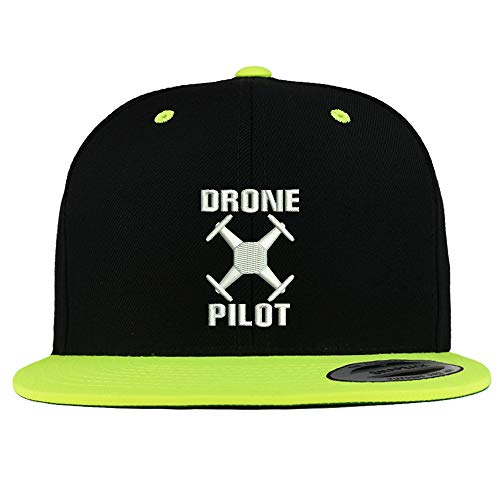 Trendy Apparel Shop Flexfit Drone Operator Pilot Embroidered Premium 2-Tone Flatbill Snapback Cap