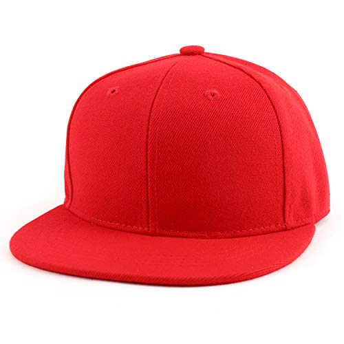 Trendy Apparel Shop Infant to Youth Plain Structured Flatbill Snapback Cap