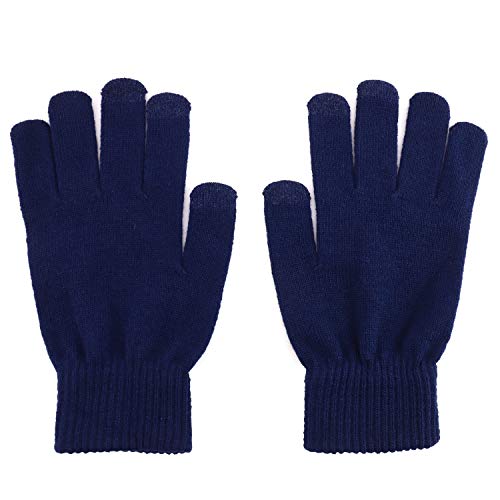 Trendy Apparel Shop Touchscreen Friendly Knit Texting Finger Gloves