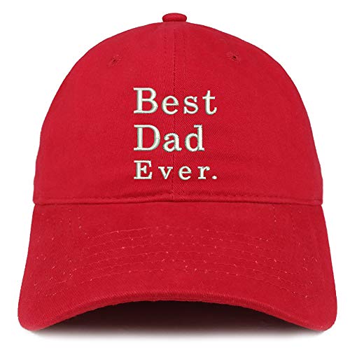 Trendy Apparel Shop Best DAD Ever Embroidered Soft Crown 100% Brushed Cotton Cap