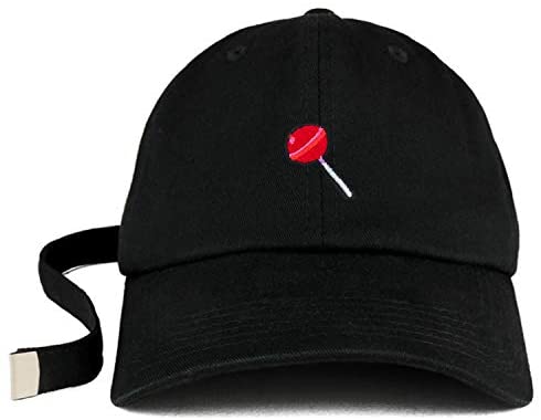 Trendy Apparel Shop Lollipop Patch Unstructured Extra Long Strap Dad Hat