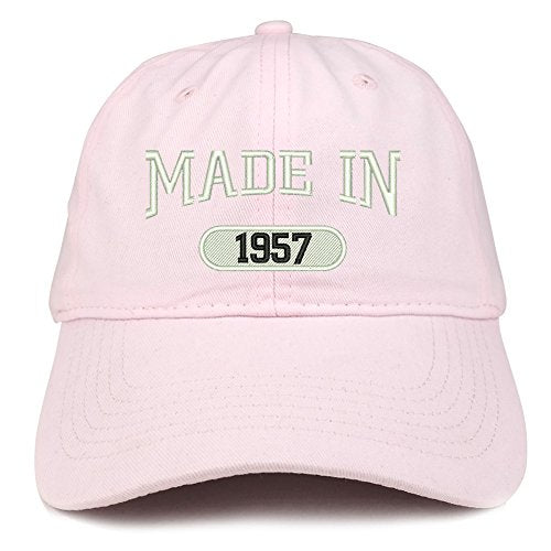 Trendy Apparel Shop Made in 1957 Embroidered 64th Birthday Brushed Cotton Cap