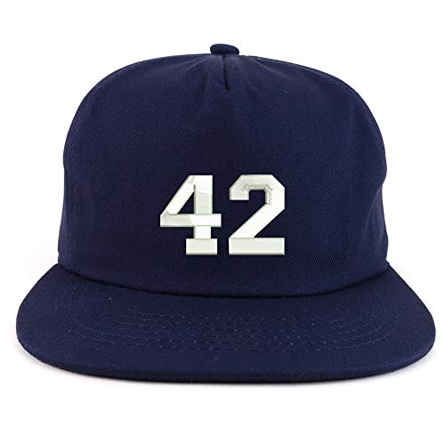 Trendy Apparel Shop Number 42 Collegiate Varsity Unstructured 5 Panel Cap